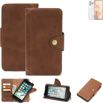 Produktbild von K-S-Trade Handyhülle kompatibel mit Ulefone Note 18 Ultra Schutz Hülle Walletcase Bookstyle Tasche Case Handytasche Wallet Flipcase Cover PolyurethanBraun