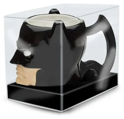 Produktbild von Stor Batman 3d-gesichtstasse 385ml Schwarz  Schwarz One Size