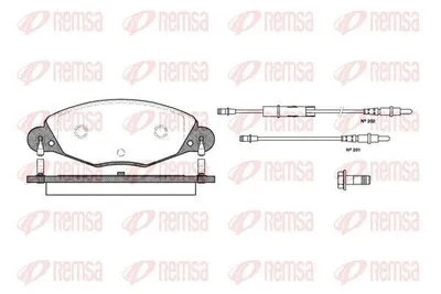 Produktbild von REMSA Bremsbeläge Satz Vorne Bremsklötze für CITROËN C5 II Break (RE) 0827.04