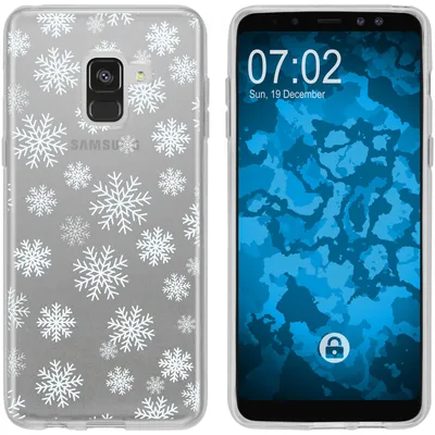 Produktbild von PhoneNatic Case kompatibel mit Samsung Galaxy J3 2017 Silikon-Hülle X Mas Weihnachten Schneeflocken M2