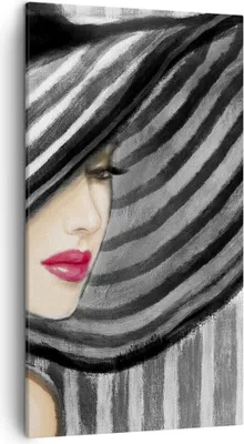 Produktbild von Bild auf Leinwand - Leinwandbild - frau stil mode - 45x80cm - Wand Bild - Wanddeko - Wandbilder - Leinwanddruck - Bilder - Kunstdruck - Wanddekoration - Leinwand bilder - Wandkunst - PA45x80-3926