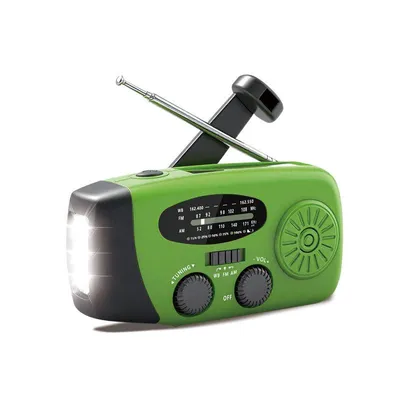 Produktbild von Solar radio, Solar Kurbelradio mit LED-Taschenlampe, Notfallradio AM/FM Wetter, 2000mAh Akku, Handkurbel-Dynamo, Powerbank für Smartphone