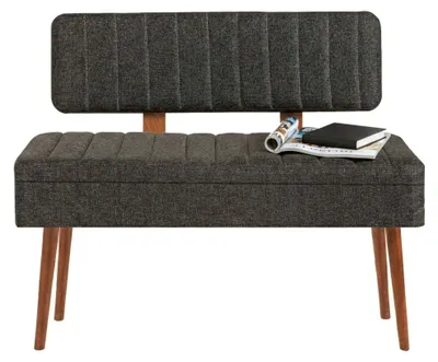 Produktbild von Barthelemy - Bank, 105x40x85h cm Nussbaum Braun, Belastbar bis 150 kg