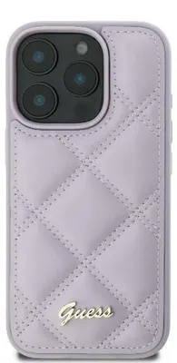 Obrázok produktu pre Puzdro Guess Quilted Metal Logo Na Iphone 16 - Jasnofioletowe