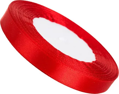 Produktbild von Satinband 12 mm - rot - 32 lfm