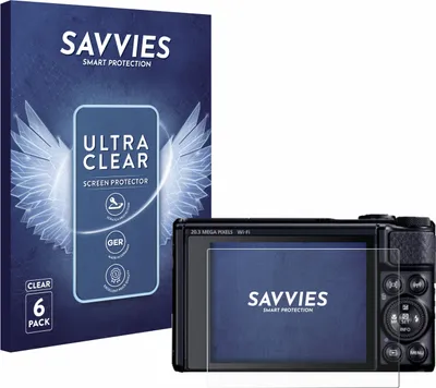 Produktbild von 6x Für Canon PowerShot SX740 HS Lite Schutzfolie Savvies Displayschutz Display Schutz Folie Klar Transparent