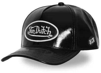 Obrázok produktu pre Čiapka typu baseballová s logom Von Dutch Originals – vinylová aplikácia VD, model Strapback, čierna