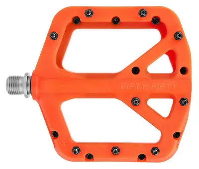 Produktbild von Fahrradpedale Nylon Composite MTB rutschfest 9/16 Zoll Flat Pedal Orange