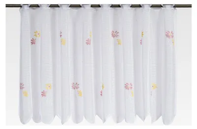 Produktbild von Transparente Bistrogardine weiß-bunt 60 x 160 cm für Küchenfenster