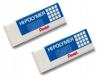 Produktbild von Pentel ZEH10 Großer Radiergummi Weiß 2 Stück