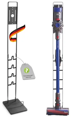 Staubsauger-Ständer Aluminium schwarz für Dyson V6–V15
