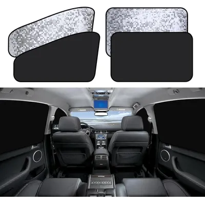 Produktbild von Sonnenschutz Auto Magnetisch Sichtschutz Verdunkelung Schwarz 4 Stück