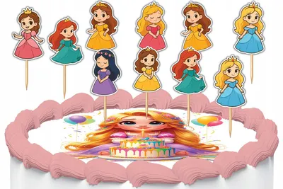 Image de Décorations à gâteau cake toppers - Petite Princesse 10 pièces