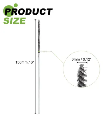 2 Drahtbürsten, Edelstahl, 15 cm, für Rohrreinigung