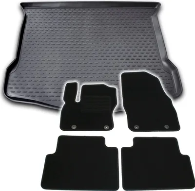Produktbild von Gummi-Kofferraumwanne + Fußmatten Set für Ford Kuga MK1, Bj. 6/2008-9/2011