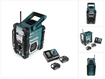 Produktbild von Makita DMR 112 RG Akku Baustellen Radio 7,2 - 18V Bluetooth DAB+ + 2x 6,0Ah Akku + Ladegerät