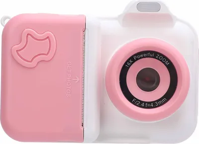 Zdjęcie produktu dla Aparat do natychmiastowego drukowania 2,4-calowy ekran IPS HD Podwójny obiektyw Selfie Aparat do natychmiastowego drukowania z lampą błyskową 32 GB Mała karta pamięci 5 rolek Papier do drukowania w podróży Roseate White