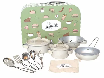 Produktbild von Jabadabado Küchenset Guten Appetit Silber Silber One Size