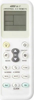 Imagen del producto de Control remoto universal para aire acondicionado, transparente, de talla única