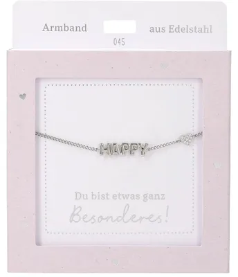 Produktbild von Armbänder Nr. 45 -HAPPY silber