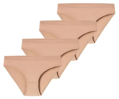 Produktbild von Schiesser Damen Slip Invisible Baumwolle 4-Pack maple - Größe 38