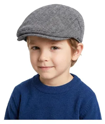 Produktbild von Baskenmütze für Jungen Wollmischgewebe Schwarz/Weiß Größe 50