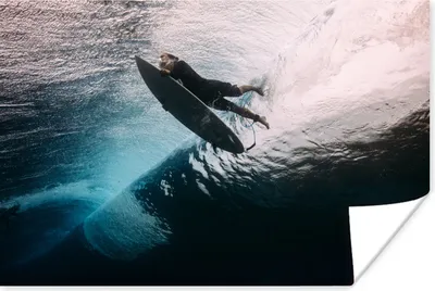 Produktbild von MuchoWow® Poster Surfer taucht 30x20 cm - Plakate - Print