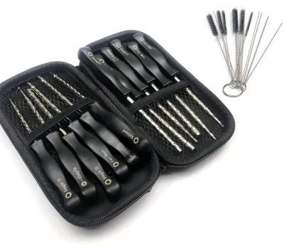 Image de Lot de 12 outils de réglage pour carburateur avec accessoire de nettoyage, destinés au remplacement des petits moteurs à deux temps des débroussailleuses, coupe-herbes et tronçonneuses Poulan, Husqvarna, STHIL et ECHO