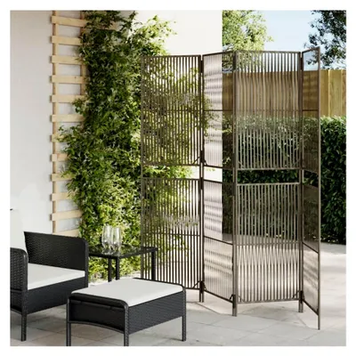 Produktbild von Raumteiler mit 4 Paneelen in Grau aus Polyrattan