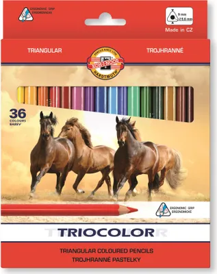 Obrázek produktu pro Koh-i-noor pastelky TRIOCOLOR trohranné 36 ks