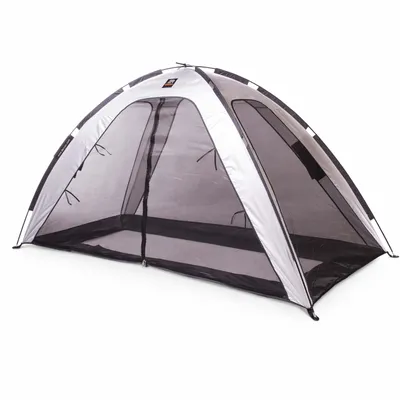 Obrázek produktu pro DERYAN Postelový Stan Moskytiéra - 200x90 cm - Nejkvalitnější síť proti komárům s mřížkou 1 mm - Stříbrná