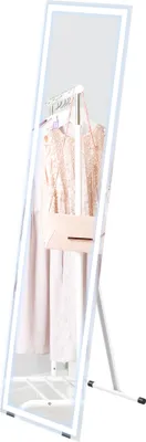 Produktbild von LED Standspiegel Wandspiegel Weiß Silber 40x150 cm Ganzkörperspiegel