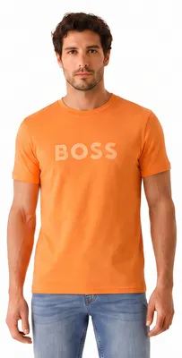 Produktbild von BOSS Herren-T-Shirt aus Baumwolle mit normaler Passform und kurzen Ärmeln 50491706