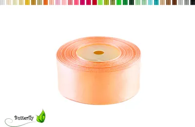 Produktbild von Satinband 38mm x 32m Rolle, Farbe:023 apricot