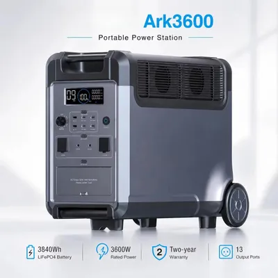 Produktbild von Tragbare Solar-Powerstation - Ark3600 N066 - 3600 W AC-Ausgang - 3840-Wh-LiFePO4-Akku - Hausenergie - Notstrom - Camping und Wohnmobil