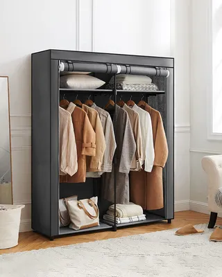 Produktbild von SONGMICS Kleiderschrank mit 2 Kleiderstangen faltbar