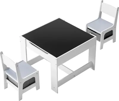 Obrázek produktu pro SucceBuy dětská stolní souprava se 2 židlemi a úložným boxem, ideální na vybarvování, čtení, psaní a hraní, dětská sedací souprava pro jesle, školku nebo řemeslné projekty