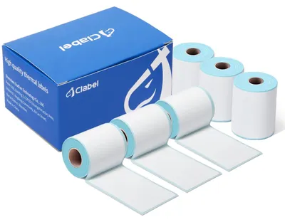 Image de Solidchoice - 6 rouleaux de ruban d'étiquetage blanc, dimensions 40 x 60 mm