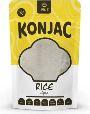 Zdjęcie produktu dla Keto Pasta Konjac Konjac USUI bezglutenowy organiczny ryż konjac w zalewie | 270 g (5 kcal, 0 g węglowodanów)