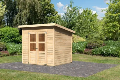 Produktbild von Karibu Gartenhaus Gerätehaus Merseburg 4 naturbelassen 212x214x219 cm