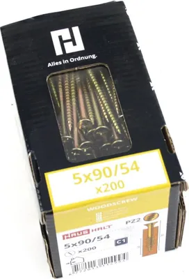Produktbild von 200x Holzschrauben Schrauben 5 x 90 mm Spanplattenschrauben Kreuzschlitz PZ2