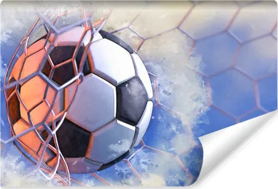 Produktbild von Muralo Selbstklebende Fototapete für Jugendzimmer FUßBALL Tor Sport 3D Effekt Br. 180cm x Hö. 120cm