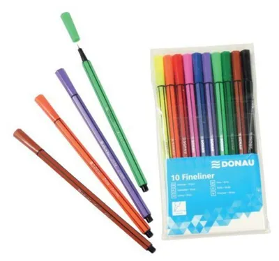 Produktbild von Donau Elektronik 10 DONAU Fineliner farbsortiert 0.4 mm