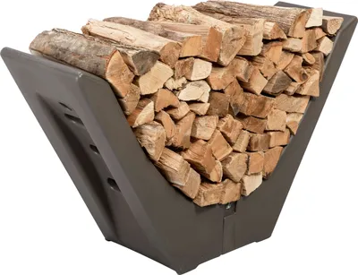 Immagine prodotto di Step2 Cesto in legno per legna da ardere | cesto per legna da ardere / cesto per legna da ardere in plastica per patio / giardino