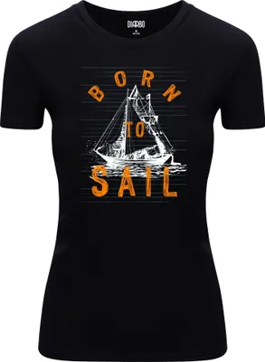 Obrázek produktu pro Diarbo dámské tričko s potiskem Born to sail černé velikost XXL