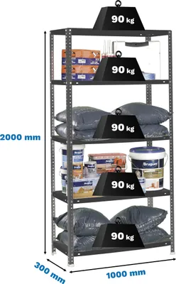Zdjęcie produktu dla COMFORT SUPERPLUS 5/300 ANTRACYT Metallregal