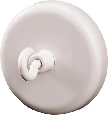 Produktbild von Dahle Starker Haken-Magnet 36 mm weiß im Stahlmantel, Haftkraft 80 N