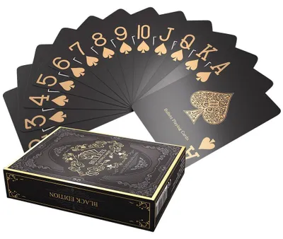 Produktbild von Plastik Pokerkarten "Black Edition", Matt