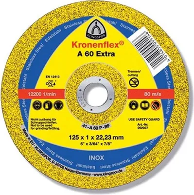 Produktbild von K.METALLSCHEIBE 125 mm x 1,0 mm x 22,2 mm A60 Extra