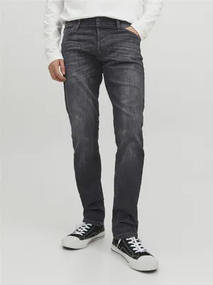 Produktbild von Jack & Jones 12111026, Schwarz, Grau, Jeans, Baumwolle, Elasthan, Polyester, Nicht bleichen, Natürliche Trocknung, Schonwaschgang (40°C)
